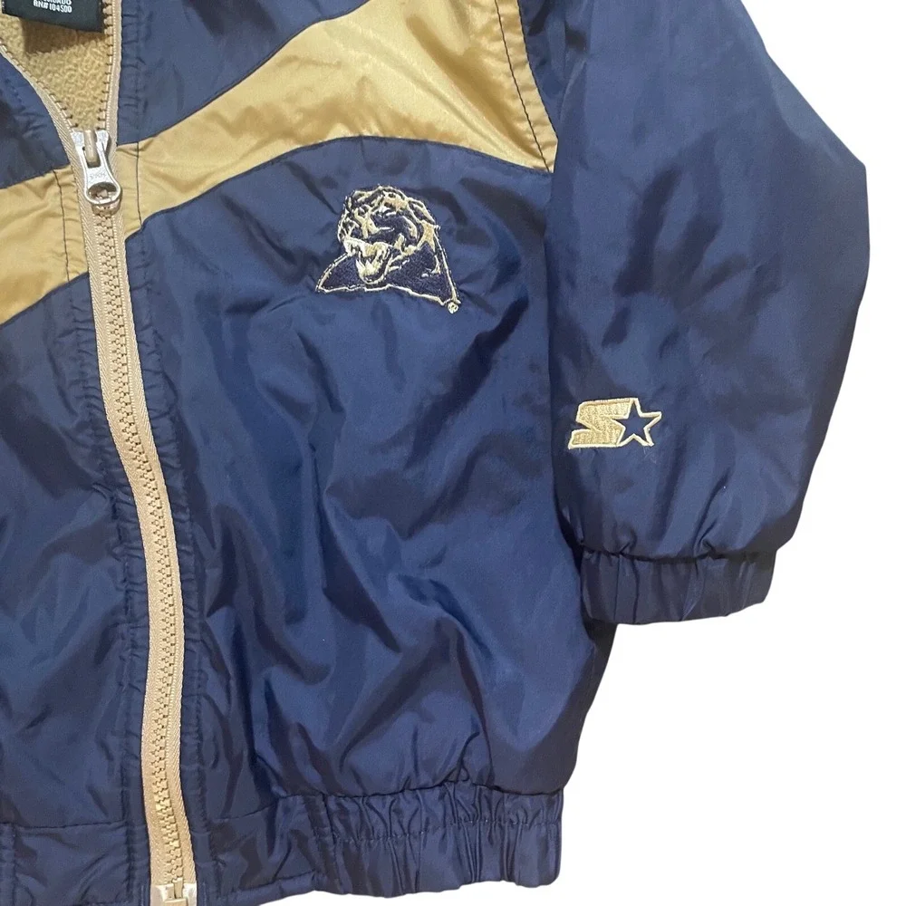 Kids Starter Navy Gold Panther Football Team Starter Jacket‎ Hooded 24M